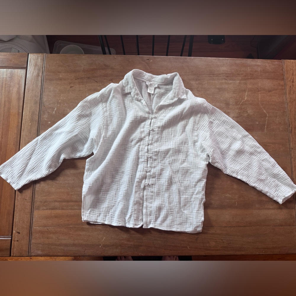 Kirious Los Angeles Medium Gauze Button Down White